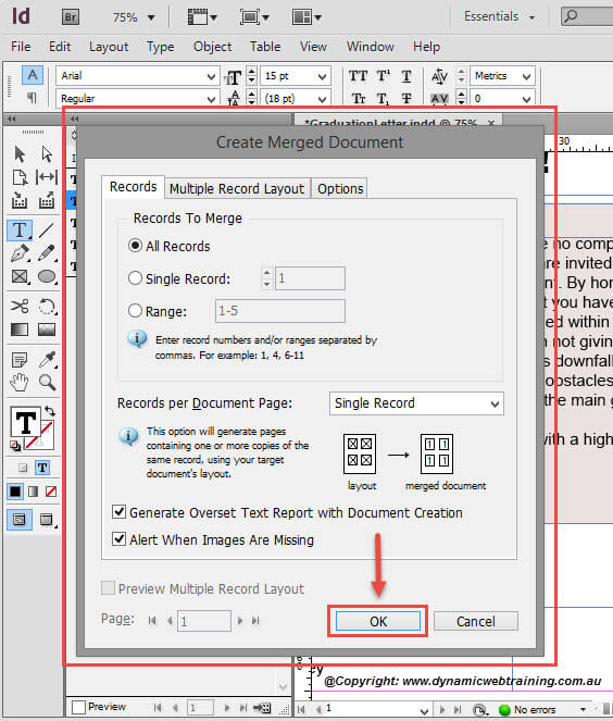 indesign all data merge at once script